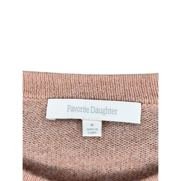 FAVORITE DAUGHTER Tawny Birch Cardigan Pink Cashmere Button Front Women's Size M - Picture 6 of 9